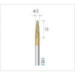 ナカニシ　チタンコート超硬カッター　砲弾（ダブルカット）刃径3mm　刃長12．7mm ( 21242 ) （株）ナカニシ