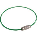 ニッサチェイン ビニコートキーワイヤー 緑 160mm 1PK=1個入り ( P-1752 ) (株)ニッサチェイン