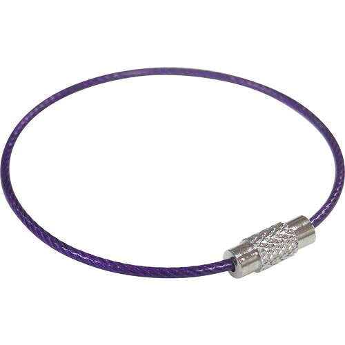 ニッサチェイン ビニコートキーワイヤー 紫 160mm 1PK=1個入り ( P-1756 ) (株)ニッサチェイン