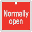 緑十字 バルブ開閉札 Normally open(赤) 特15-150A 50×50mm 両面表示 アルミ製 ( 159101 ) (株)日本緑十字社(4)