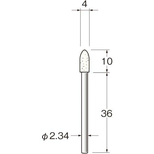 【SALE価格】リューター 軸付フェルトバフ外径（mm）：4全長（mm）：46 ( F1604 ) 日本精密機械工作（株）