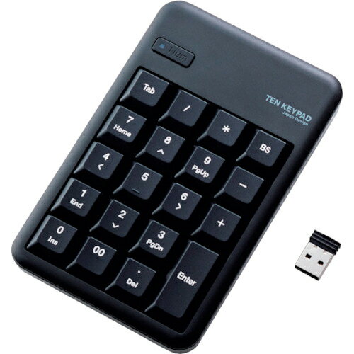 ELECOM 2.4GHzワイヤレステンキーパッド ブラック ( TK-TDM017BK ) エレコム(株)