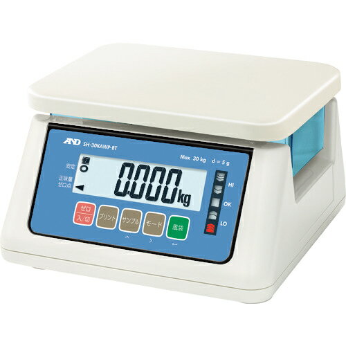 A&D 防塵・防水はかりワイヤレス通信モデル SH-30KAWP-BT JCSS校正付 ( SH30KAWP-BT-00J00 ) (株)エー・アンド・デイ(4)