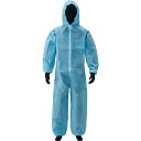 アゼアス 使い捨て保護服 PP続服 AZ WORK 青色 L ( AZ WORK1000A-L ) アゼアス(株)
