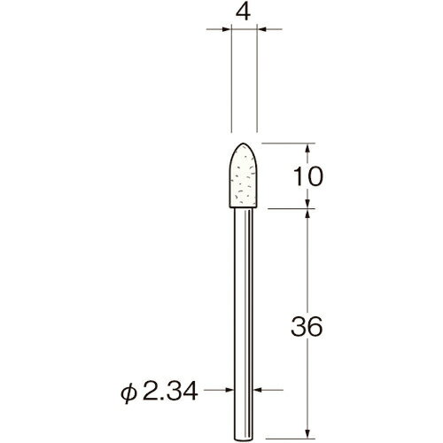 【SALE価格】リューター 軸付フェルトバフ外径（mm）：4全長（mm）：46 ( F1504 ) 日本精密機械工作（株）