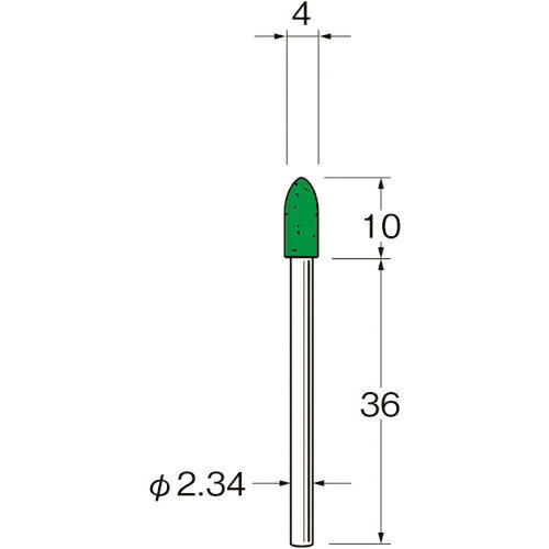 【SALE価格】リューター 軸付フェルトバフ外径（mm）：4全長（mm）：46 ( F1704 ) 日本精密機械工作（株）