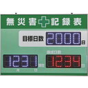 緑十字 LED無災害記録表 LED色:白/赤 自動カウントUP+カレンダー機能搭載 軽量・薄型タイプ 記録-1200D 598×845mm 厚さ20mm 屋内専用 ( 229012 ) (株)日本緑十字社(4)
