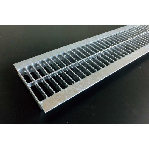 奥岡 スチール製 U字溝用 グレーチング 溝幅240用 中間目 ノンスリップ ( OKUN-M5 24-32 ) (株)奥岡製..