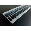奥岡 スチール製 U字溝用 グレーチング 溝幅240用 並目 ノンスリップ ( OKUN-5 24-25 ) (株)奥岡製作所 【メーカー取寄】