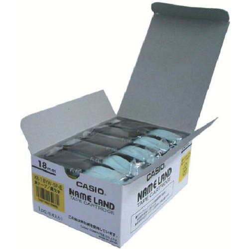 カシオ 【純正】 ネームランド用スタンダードテープ5本入り18mm 黄...(4)