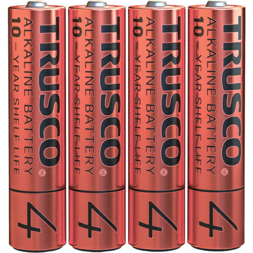 TRUSCO　アルカリ乾電池10年　単4　（4本入）　 TLR03GPL-4S ( TLR03GPL4S ) トラスコ中山（株）
