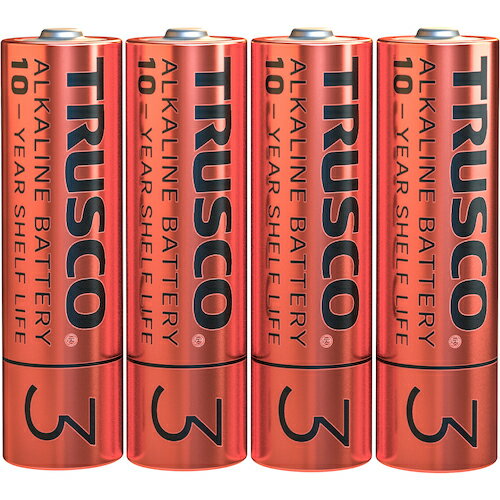 TRUSCO　アルカリ乾電池10年　単3　（4本入）　 TLR6GPL-4S ( TLR6GPL4S ) トラスコ中山（株）