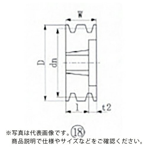 【SALE価格】EVN　ブッシングプーリー　SPZ　180mm　溝数4 SPZ180-4 ( SPZ1804 ) エバオン（株）