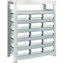 TRUSCO スチール製中量ボルトレス棚 M3型 樹脂ネオグレー引出付 W900×D471×H1200 大×15 M3-4357-F15 ( M34357F15...