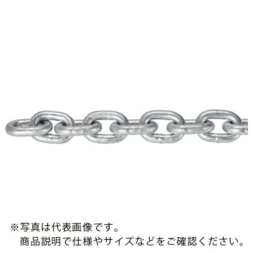 TRUSCO JIS F2106第一種規格相当 ショートリンクチェーン スチール ドブメッキ 線径6mm×長さ10．1M〜11．0M TIC-6-SH-D-11C ( TIC6SHD11C ) トラスコ中山（株）