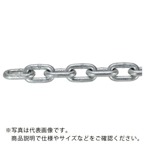 TRUSCO　JIS　F2106第一種規格相当　ロングリンクチェーン　スチール　ドブメッキ　線径8mm×長さ27．1M〜28．0M　 TIC-8-LG-D-28C ( TIC8LGD28C ) トラスコ中山（株）