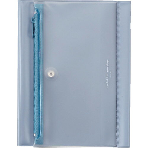 DAIGO isshoni.ペンケース付ノートカバーPVC B6 Rブルー ( N1928 ) 【10冊セット】 ダイゴー(株)