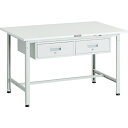 TRUSCO 軽荷重作業台(300kg)AE型 1200X750XH740 2列引出付 ホワイト色 ( AE-1200FL2 W ) トラスコ中山(株)