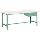 【SALE価格】TRUSCO 軽荷重作業台(300kg)AE型 900X600XH740 1段引出付 グリーン色 ( AE-0960F1 (ニューポリハクショク...