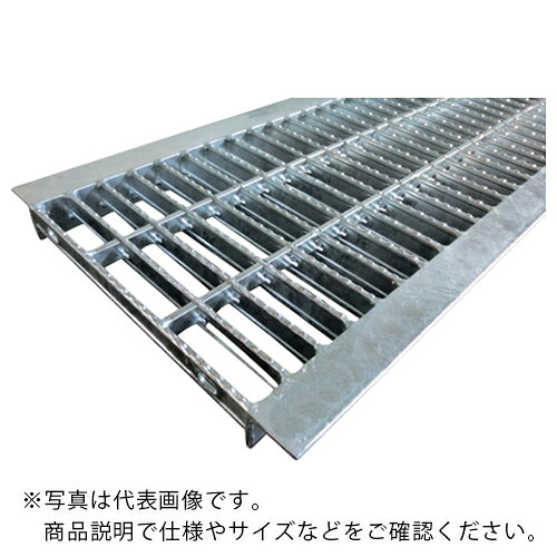 奥岡 スチール製 U字溝用 グレーチング 溝幅600用 並目 ノンスリップ ( OKUN-5 60-38 ) (株)奥岡製作所 【メーカー取寄】