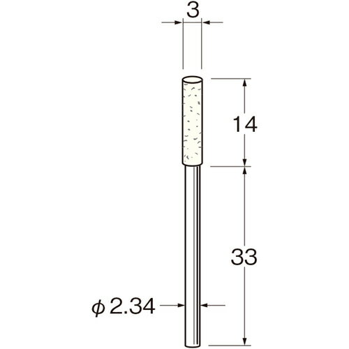 【SALE価格】リューター 軸付フェルトバフ外径（mm）：3軸長（mm）：35 ( F1203 ) 日本精密機械工作（株）