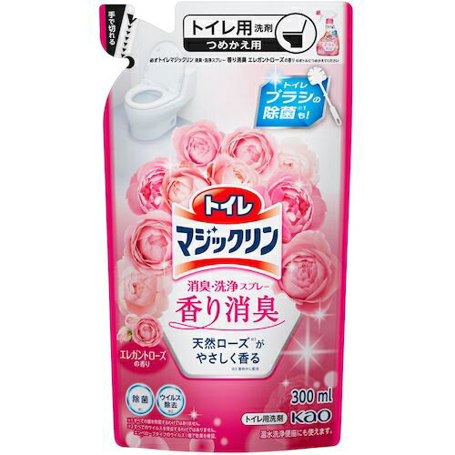 Kao　トイレマジックリン消臭・洗浄スプレー　香り消臭　エレガントローズの香り　つめかえ用　300ml ( 424938 ) 【24セット】 花王（株） 【メーカー取寄】のサムネイル