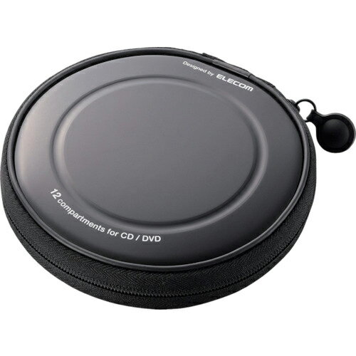 ELECOM　CD　DVDファスナーケース　セミハード　12枚収納　ブラック CCD-H12BK ( CCDH12BK ) エレコム..