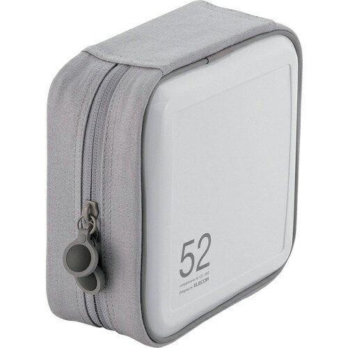 ELECOM　CD　DVDファスナーケース　セミハード　52枚収納　ホワイト CCD-H52WH ( CCDH52WH ) エレコム..