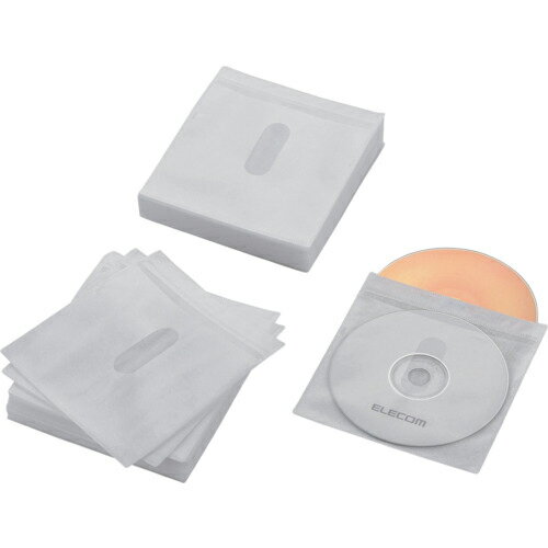 ELECOM　CD・DVD不織布ケース　タイトルカード　120枚収納／両面　ホワイト CCD-NIWB120WH ( CCDNIWB12..