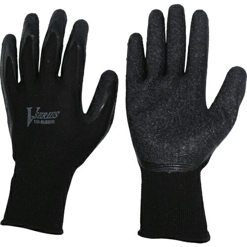 おたふく 天然ゴム背抜き手袋 ブラック L ( A-35-BK-L ) おたふく手袋(株)