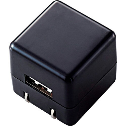 ELECOM　キューブ型AC充電器（DAP用・長寿命・1A）　ブラック AVA-ACUAN007BK ( AVAACUAN007BK ) エレコム（株）のサムネイル