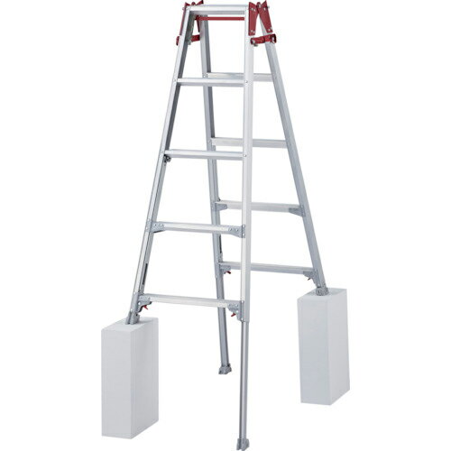 ハセガワ 脚部伸縮式アルミはしご兼用脚立 RYZL型 5段(10201) ( RYZL-15 ) 長谷川工業(株)