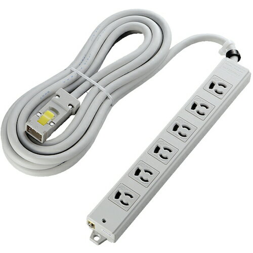 ELECOM RoHS対応工事用3Pタップ ハーネスプラグ 抜止め マグネット 6個口 5.0m ホワイト ( T-WHRM3650LG/RS ) エレコム(株) 【メーカー取寄】