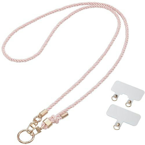 ELECOM スマホショルダーストラップ ストラップホールシート付属 &Me リングタイプ ピンク P-STSDH2RGPN ( PSTSDH2RGPN ) エレコム(株)