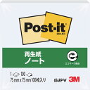 3M ポスト・イット 75X75mm 100枚 ホワイト ( 654RP-W ) スリーエム ジャパン(株)文具・オフィス事業部