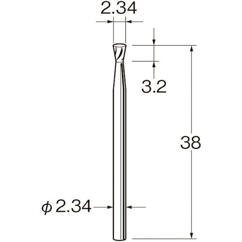 リューター 精密加工用超硬カッター ( K1691 ) 日本精密機械工作(株) ( LTS85 )
