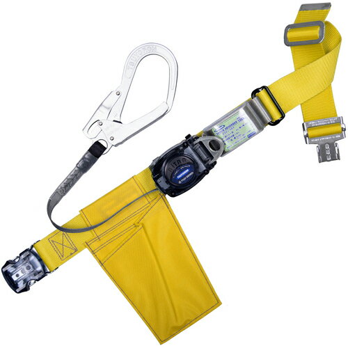 TSUYORON 胴ベルト型墜落制止用器具(巻取タイプ)ロック機構なし リトライト 黄 Mサイズ 幅50MM×長さ1200MM ワンタッチバックル仕様 ( TB-RL-OT593-Y-M-BP ) 藤井電工(株) 【メーカー取寄】(4)