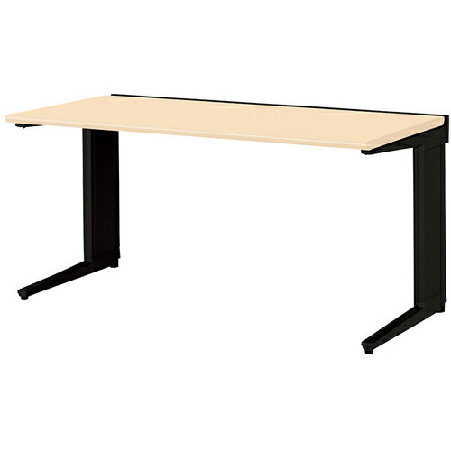 NAIKI 平デスク トリアス TR型/天板:シルクウッド 本体:ブラック/W1400×D700×H720 ( TRH147F-BS ) (株)ナイキ 【メーカー取寄】