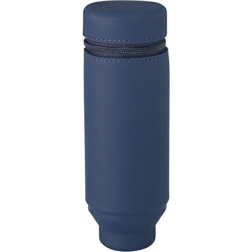 LIHIT スタンドペンケース 丸形タイプ ネイビー ( A7692-11 ) (株)LIHIT LAB.