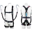 【SALE価格】TSUYORON 飛燕ハーネス 胴ベルト付き ツインランヤード付き 伸縮式ノビロン(BK) ダークグレー Mサイズ ( TH-506-2NV93SV-OT-DG-M-2R23-BX ) 藤井電工(株)