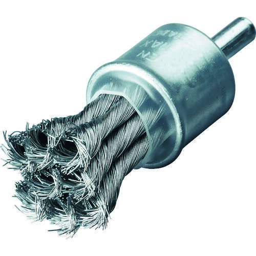 LESSMANN 軸付ノット型エンドブラシ Φ19 ステンレス線 0.25 ( 453358 ) LESSMANN社