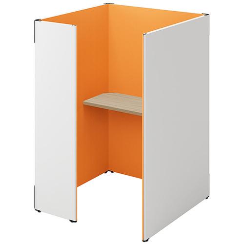 NAIKI クローズブース ソロコート SCP型/外側パネル:サテンホワイト/内側パネル:オレンジH1500 ( SCP15104T-SWOR-SO ) (株)...