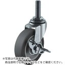 ユーエイ ねじ込み式 自在 キャスター エラストマー 車輪径75mm ストッパー付き Lタイプ LT-S型 ネジ寸法W3/8×14山数16 ( LT-75ELS-W3/8-14 ) (株)ユーエイ キャスター事業部