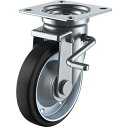 【SALE価格】ユーエイ プレート式 自在 キャスター ゴム 車輪径150mm ストッパー付き Jタイプ JB(R)型 取付寸法94×94(87×87) ( WJB-150R ) (株)ユーエイ キャスター事業部