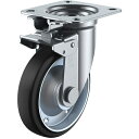 【SALE価格】ユーエイ プレート式 自在 キャスター ゴム 車輪径150mm 旋回固定 Jタイプ JK型 取付寸法94×94(87×87) ( WJK-150 ) (株)ユーエイ キャスター事業部