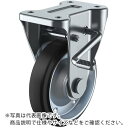 【SALE価格】ユーエイ プレート式 固定 キャスター ゴム 車輪径200mm ストッパー付き Jタイプ KB(R)型 取付寸法112×63 ( WKB-200R ) (株)ユーエイ キャスター事業部