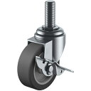 【SALE価格】ユーエイ ねじ込み式 自在 キャスター エラストマー 車輪径75mm ストッパー付き Sタイプ ST-S型 ネジ寸法M16×40ピッチ2 ( ST-75ELS-M16-40 ) (株)ユーエイ キャスター事業部