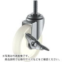 【SALE価格】ユーエイ ねじ込み式 自在 ステンレスキャスター ナイロン 車輪径100mm ストッパー付き Eタイプ SUS-ET-S型 ネジ寸法W3/4×40山数10 ( SUS-ET-100NS-W3/4-40 ) (株)ユーエイ キャスター事業部
