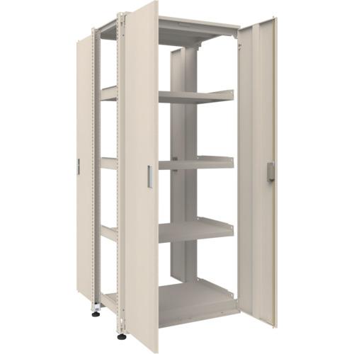 TRUSCO M3型ユニット中量棚 両面タイプ 両開き扉 H2100XW900 連結 ( M3-WU7365-R-B ) トラスコ中山(株)