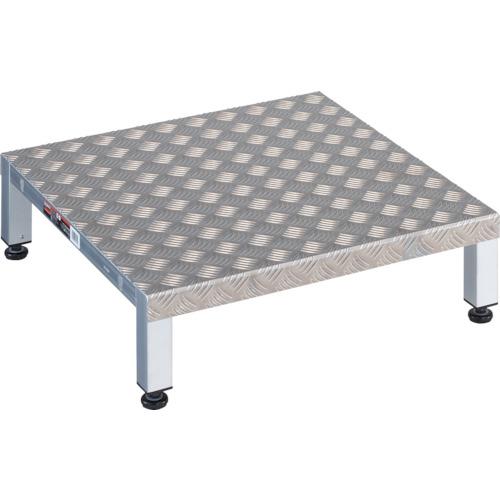 【SALE価格】TRUSCO 高床式アルミ製ステップ 600X600XH190~220 ( TFSH-0660AL ) トラスコ中山(株)
